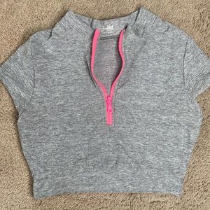 Bombshell sportswear zip up crop top